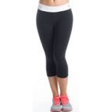 Gigi Active Capri Legging con malla enrollar hasta la cintura (CRP-002)